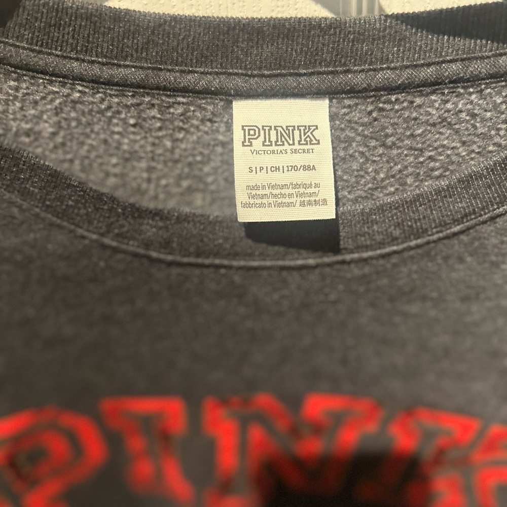 Victoria's Secret Pink EVERYDAY LOUNGE CAMPUS CREW PULLOVER SWEATSHIRT S - Picture 4 of 5